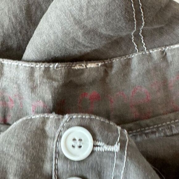 Pete & Greta Johnny Was Light Taupe Cropped Cargo Utility Pants Sz 4 - Picture 8 of 9